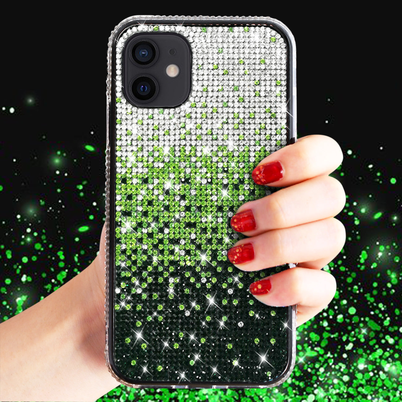 Reiko Design Diamond Case For APPLE IPHONE 12 MINI In Green